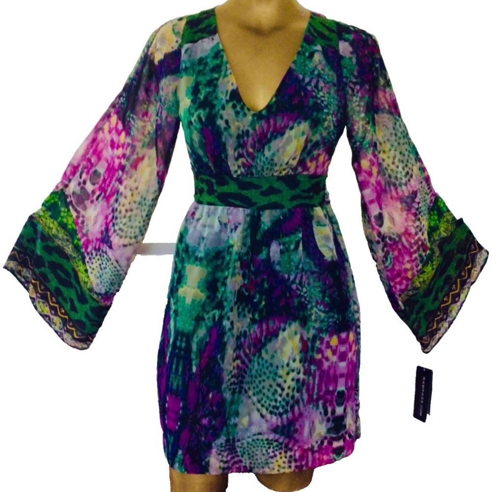 NWT RAMPAGE Animal Instinct DRESS Small